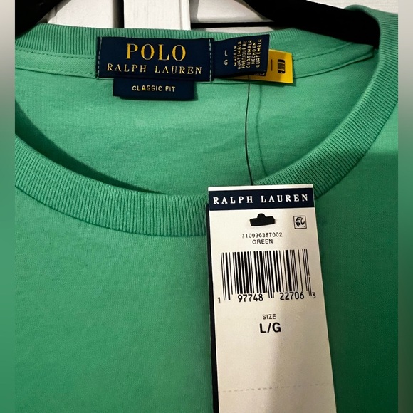 NWT Polo Ralph Lauren Classic Fit Big Pony Jersey T-Shirt with Paint Splatter - Picture 7 of 12